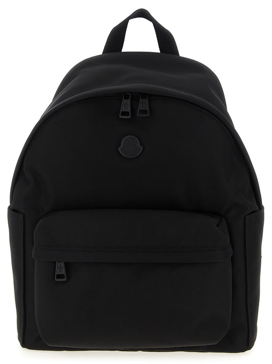 Backpack by Moncler for men in nylon black presents a stately New Pierrick Nylon Backpack design, showcasing a secure zipper with ample and versatile backpack-strap, adjustable-strap & handle for a stately finish.