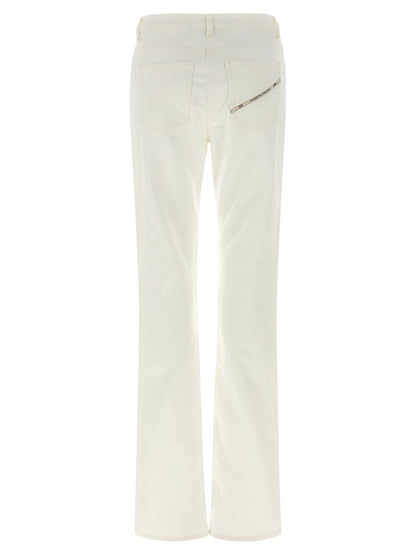 Elisabetta Franchi White Cotton Jeans Denim
