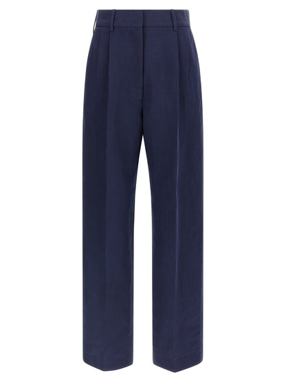 Blazé Milano Blue Linen Casual Pants