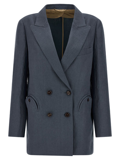 Blazé Milano Blue Linen Blazer