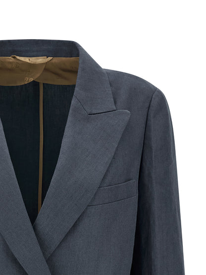 Blazé Milano Blue Linen Blazer