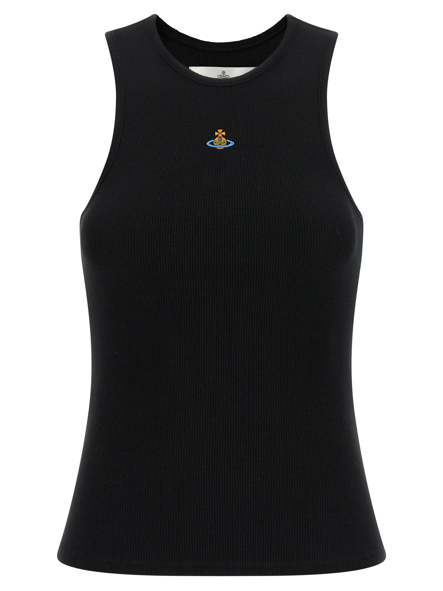 Vivienne Westwood Black Cotton Sleeveles T-Shirt