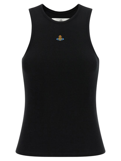 Vivienne Westwood Black Cotton Sleeveles T-Shirt