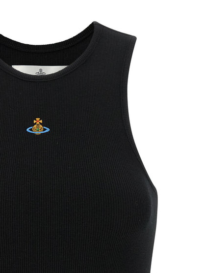 Vivienne Westwood Black Cotton Sleeveles T-Shirt