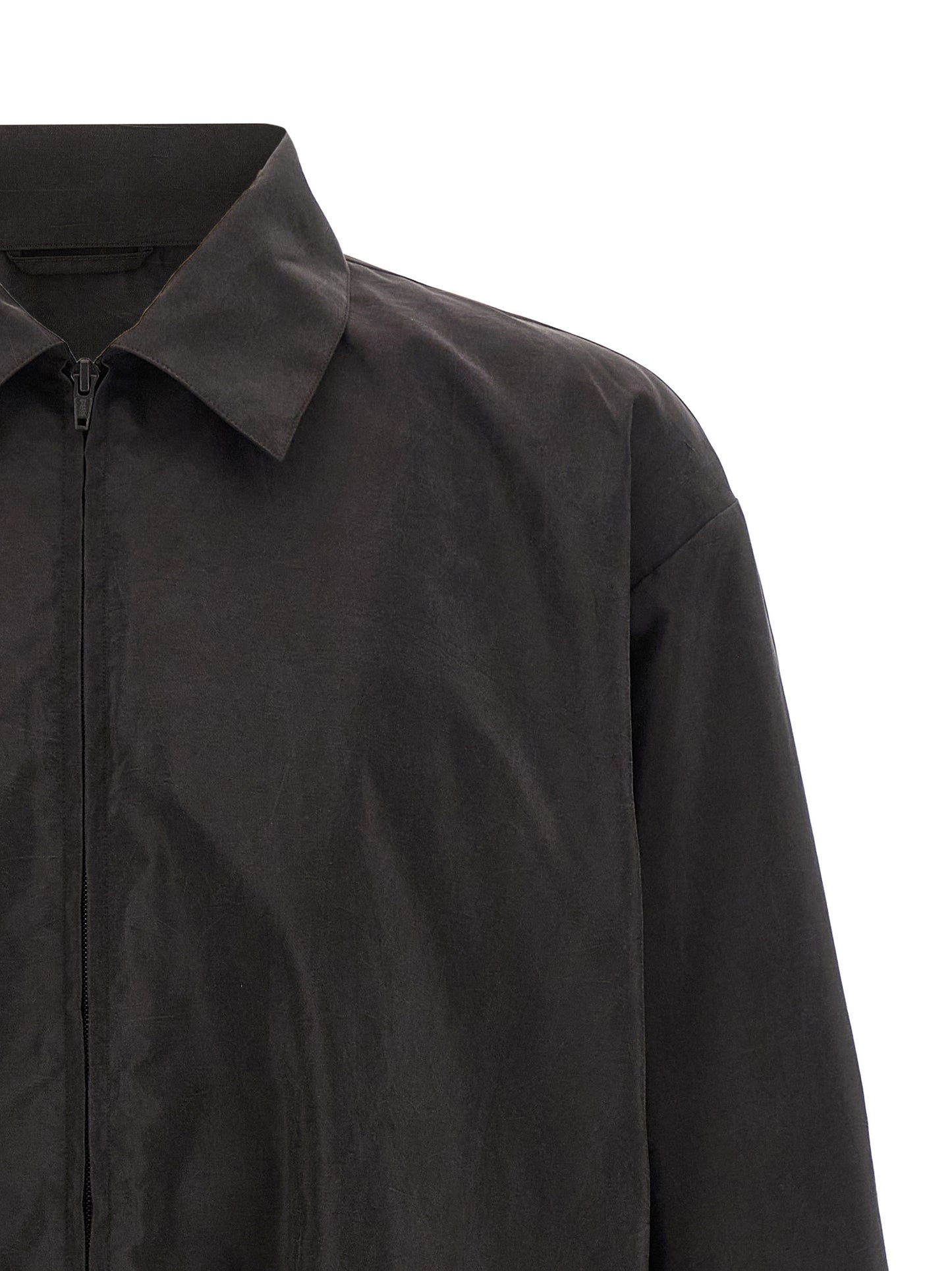 SSSTEIN Brown Silk Shell Jacket
