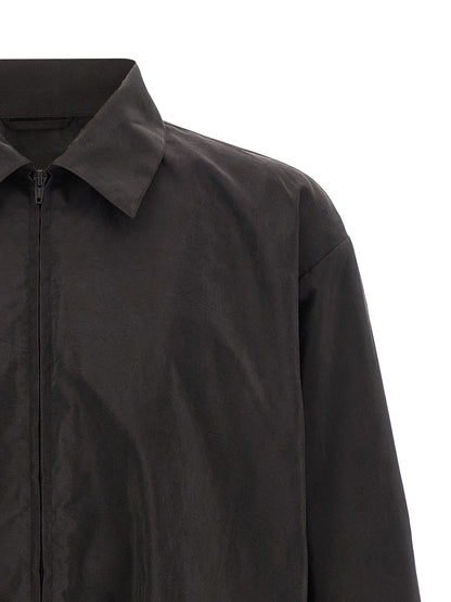 SSSTEIN Brown Silk Shell Jacket