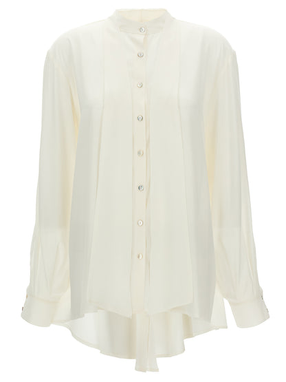DI.LA3 PARI' White Silk Blouse