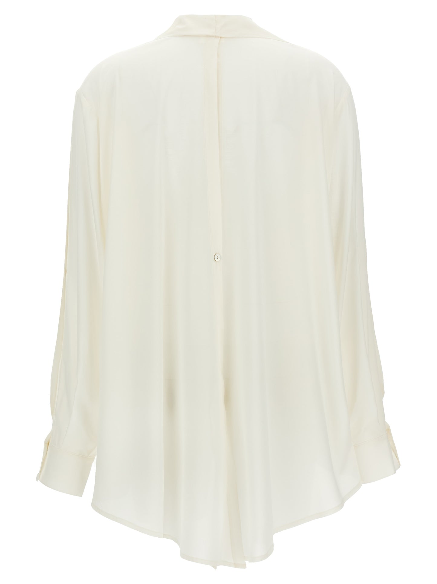 DI.LA3 PARI' White Silk Blouse