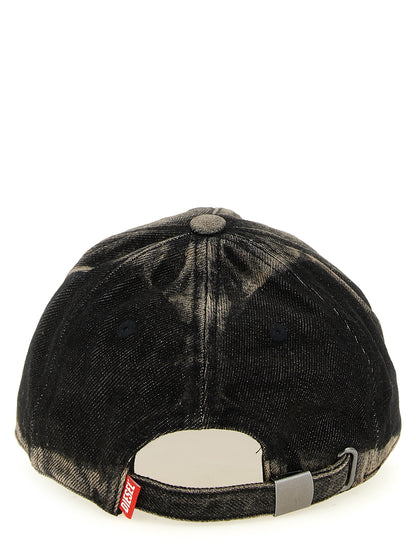 Diesel Denim Cotton Baseball Cap - Black Red