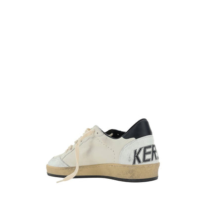 Golden Goose White Calf Leather Bos Taurus Athletic Sneakers