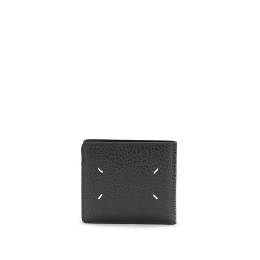 Cardholder Wallet by Maison Margiela for women in bos taurus calf grained leather black & monogram features a streamlined silhouette, showcasing the streamlined Bos Taurus Calf Grained Leather Cardholder Wallet design with sophisticated card-organization billfold for a premium look.