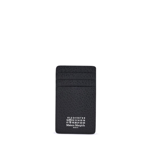 Cardholder Wallet by Maison Margiela for men in bos taurus calf grained leather black & print showcases a refined silhouette, artfully capturing the essence of the refined Four Stitches Bos Taurus Calf Grained Leather Cardholder Wallet design with functional card-organization.