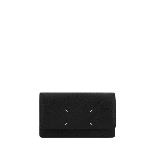 Maison Margiela Bos Taurus Calf Grained Leather Cardholder Wallet - Black