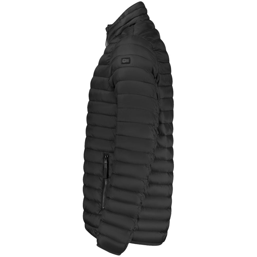 Windbreaker Jacket by Norway 1963 for men in polyamide black features an perennial silhouette with a refined and perennial lightweight, pockets & windproof for a sophisticated weather-resistant look.