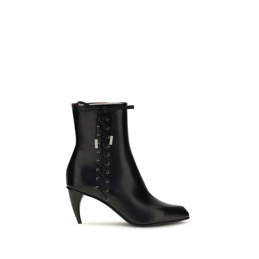 Alexander McQueen Black Calf Leather Bos Taurus Lace-Up Boots