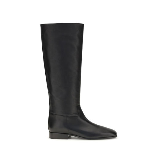 Herbert Levine Black Calf Leather Bos Taurus Ankle Boots