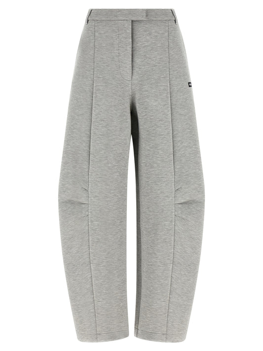 Cargo Pants by ROTATE BIRGER CHRISTENSEN for women in stretch viscose gray features an smart casual wide and long, expertly tailored with a high rise and smart casual utilitarian details for a sophisticated look.