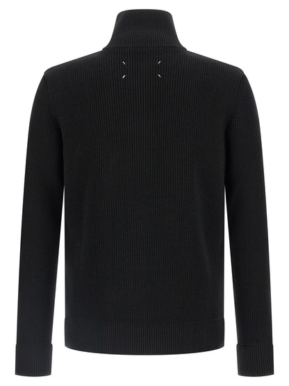 Maison Margiela Black Cotton Cardigan