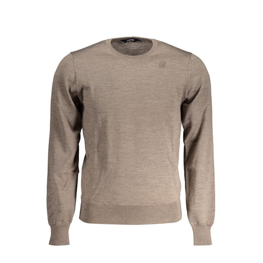 Sweatshirt by K-WAY for men in wool brown features an exquisite silhouette, showcasing and crew neckline details for a exquisite look.