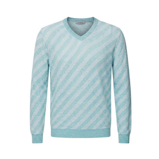 Malo Light Blue Linen Men's Sweater
