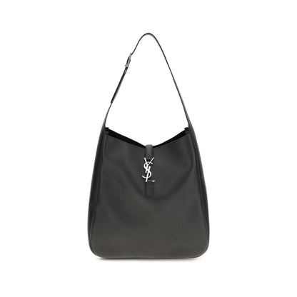Large Shoulder Bag by Saint Laurent for women in bos taurus calf suede leather black features a stately silhouette, showcasing a secure zipper, ample built-in-compartments, and stately shoulder-strap & adjustable-strap for a stately finish.