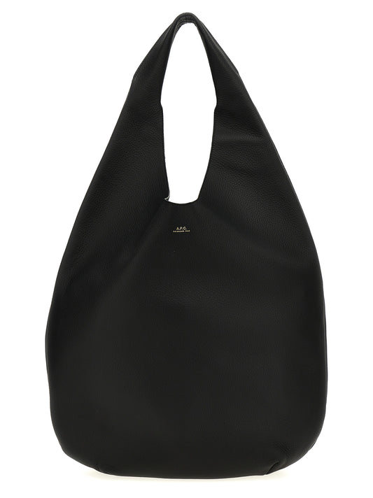 Shoulder Bag by A.P.C. for women in calfskin leather black presents a versatile silhouette, showcasing a secure and versatile with versatile shoulder-strap & handle for a sophisticated look.