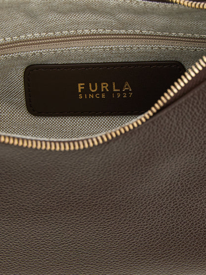 Furla Brown Calfskin Shoulder Bag