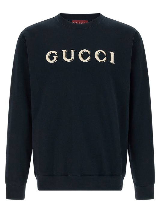 Gucci Blue Cotton Sweatshirt