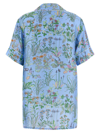 Gucci Blue Silk Blouse