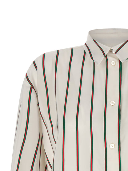 Gucci White Silk Blouse