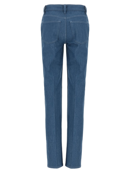 Gucci Blue Cotton Straight-Leg Jeans