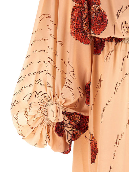 F.R.S. - FOR RESTLESS SLEEPERS Multicolor Silk Long Dress