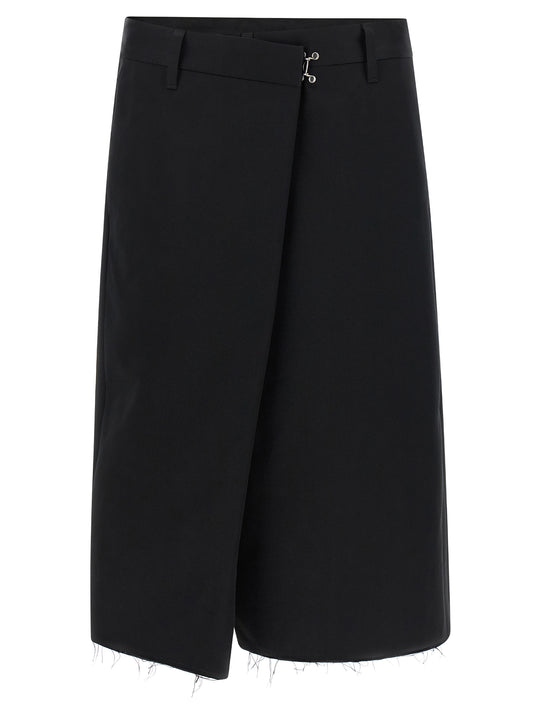 Bermuda Shorts by Maison Margiela for women in cotton black & signature features a eye catching flared & wide and short with a eye catching .