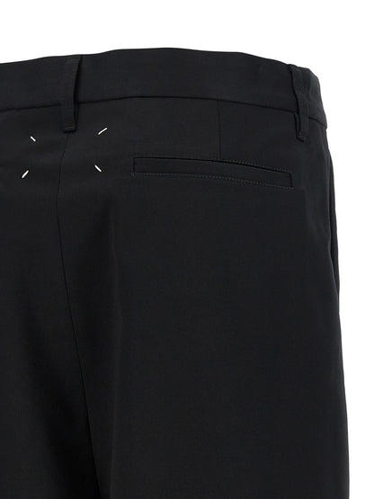 Maison Margiela Black Cotton Bermuda Shorts