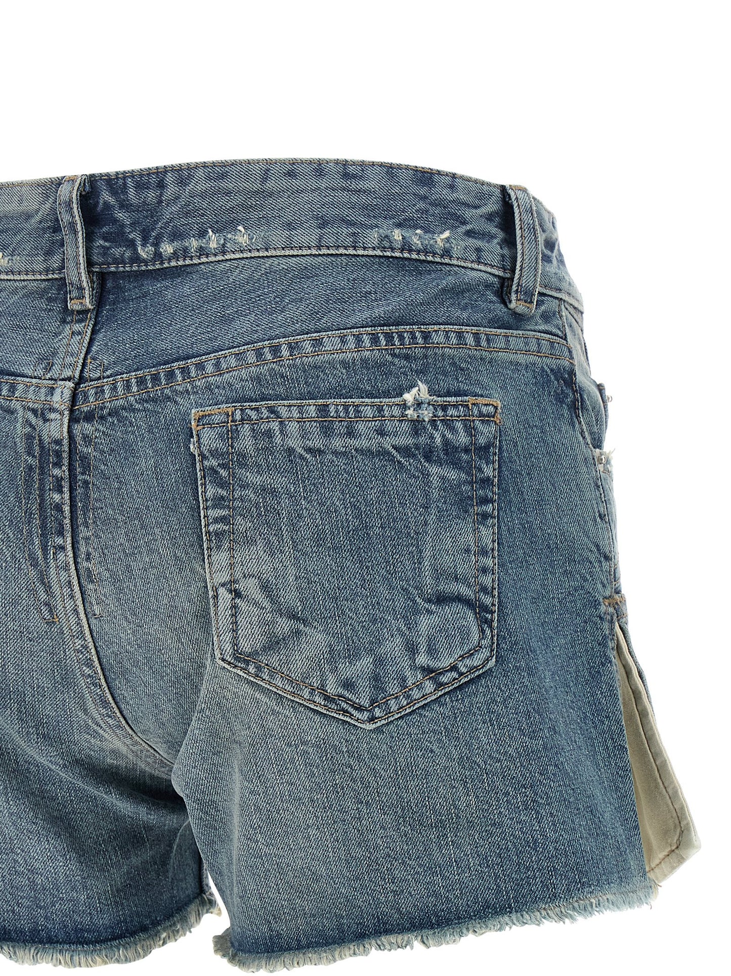 DRKSHDW Blue Cotton Bermuda Shorts