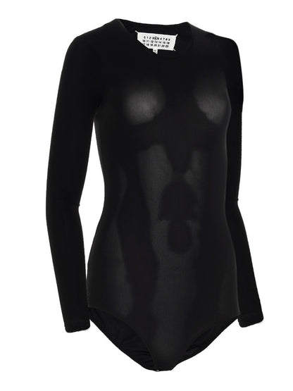 Maison Margiela Black Polyamide Bodysuit