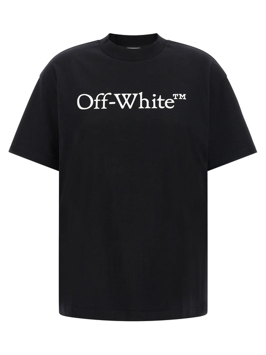 T-Shirt by Off-White for women in cotton black & white showcases a unassuming silhouette, artfully detailed with a refined crew neckline and unassuming short-sleeve for a sophisticated, contemporary look.