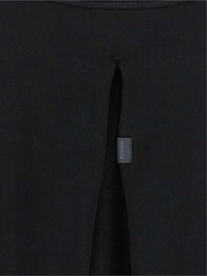 Haikure Black Cotton T-Shirt