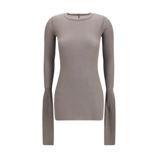 Rick Owens Gray Viscose Long Sleeve T-Shirt