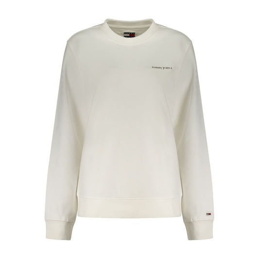 Sweatshirt by Tommy Hilfiger for women in stretch cotton white & print features an exquisite silhouette, showcasing and crew neckline details for a exquisite look.