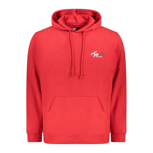 Hooded Sweatshirt Hoodie by Tommy Hilfiger for men in cotton red & print features an dramatic silhouette, showcasing a sophisticated hooded neckline and dramatic for a refined, modern aesthetic.