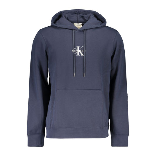 Hooded Sweatshirt Hoodie by Calvin Klein for men in cotton blue & print features a edgy silhouette, detailed with a edgy hooded neckline and for a refined finish.