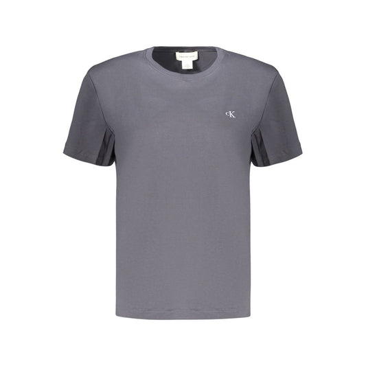 Calvin Klein Women's Crew Neck Cotton T-Shirt - Gray Signature