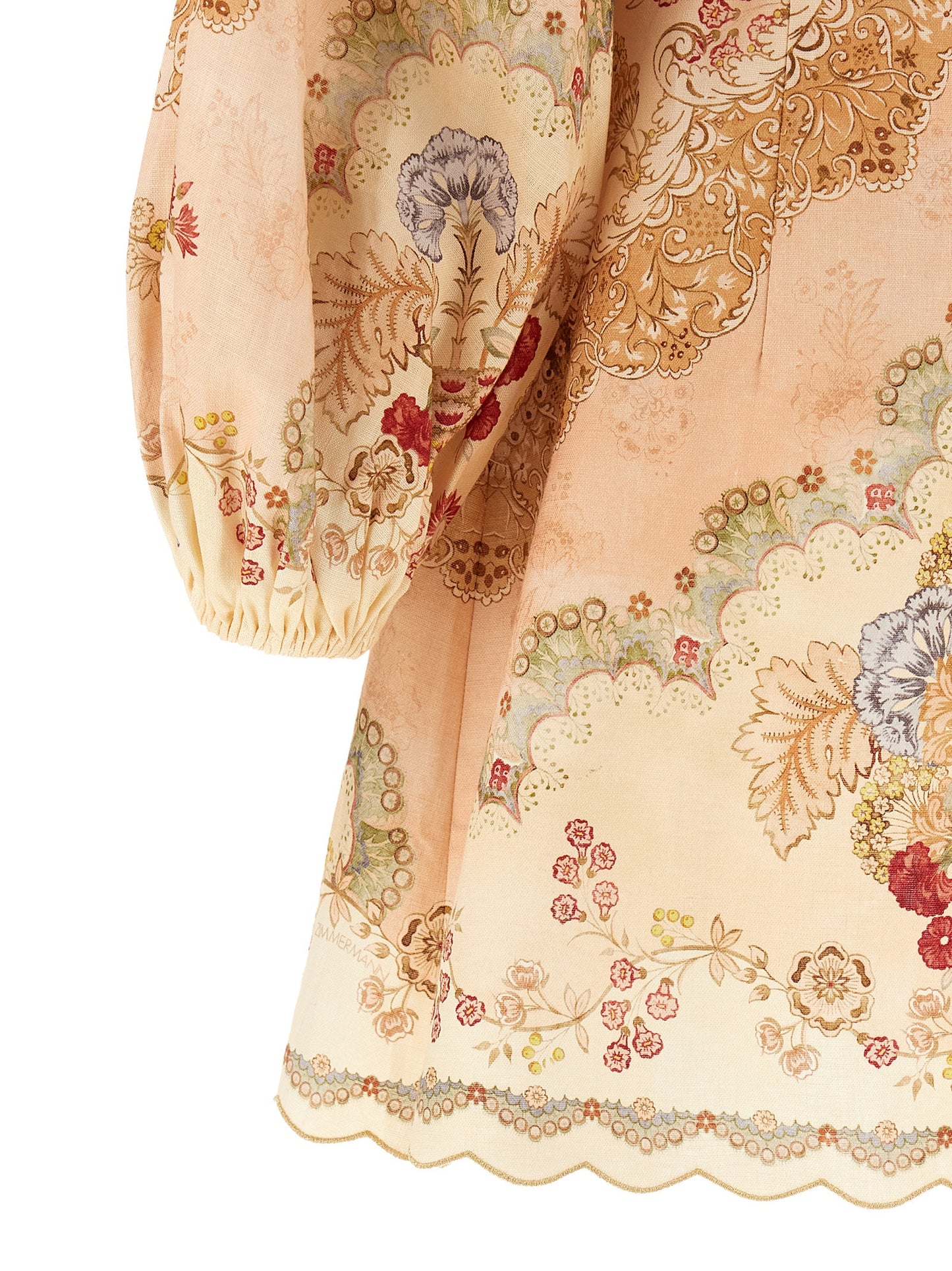 Zimmermann Multicolor Linen Short Dress