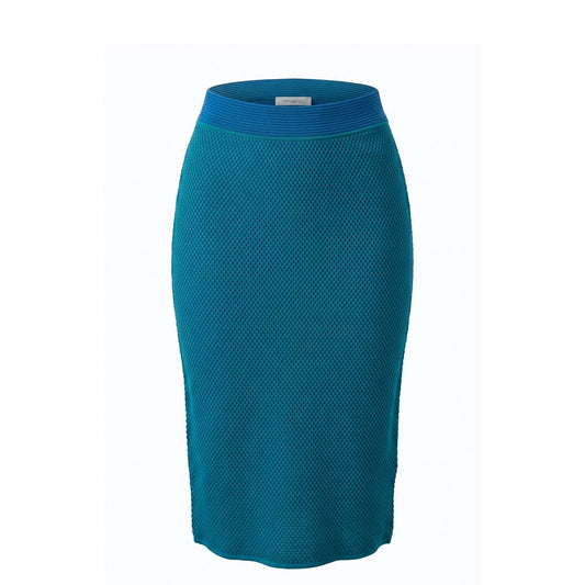 Malo Blue Silk Women Skirt