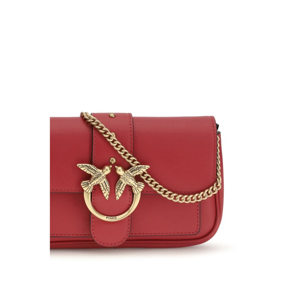 Shoulder Bag by PINKO for women in bos taurus calf leather multicolor, signature & monogram features a statuesque silhouette, showcasing a secure zipper, buckle & clasp and statuesque built-in-compartments & cardholder with versatile shoulder-strap & adjustable-strap for a statuesque finish.