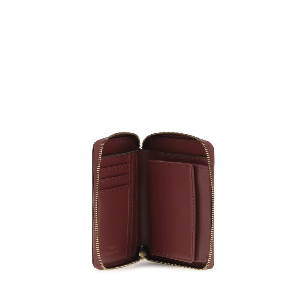 Wallet by PINKO for women in bos taurus calf leather multicolor showcases a discerning silhouette, artfully capturing the essence of Love Birds Bos Taurus Calf Leather Wallet with its functional compact-design.