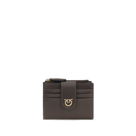 PINKO Love Birds Bos Taurus Calf Leather Wallet - Brown