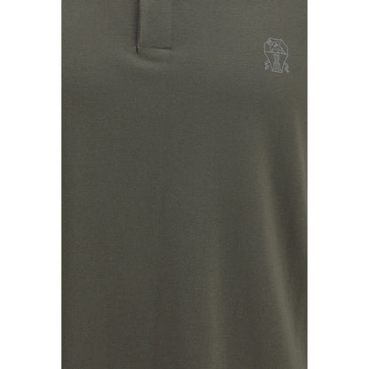 Brunello Cucinelli Bicolor Cotton Polo Shirt