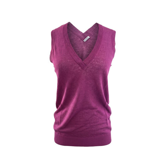 Malo Purple Linen Women Tank